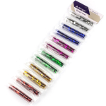 Блёстки для декора фигурные Alingar, 3 гр, 6 цветов х 2 шт, "Ассорти" (желт,сереб,крас,зел,син,фиол), 12 штук, тубус, пакет с европодвесом