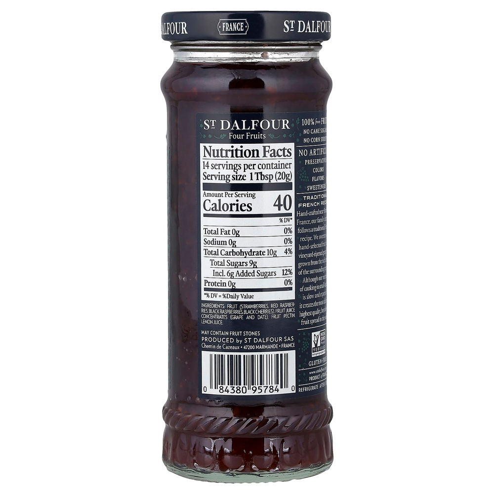 St. Dalfour, Deluxe Four Fruits Spread, 284 г (10 унций)