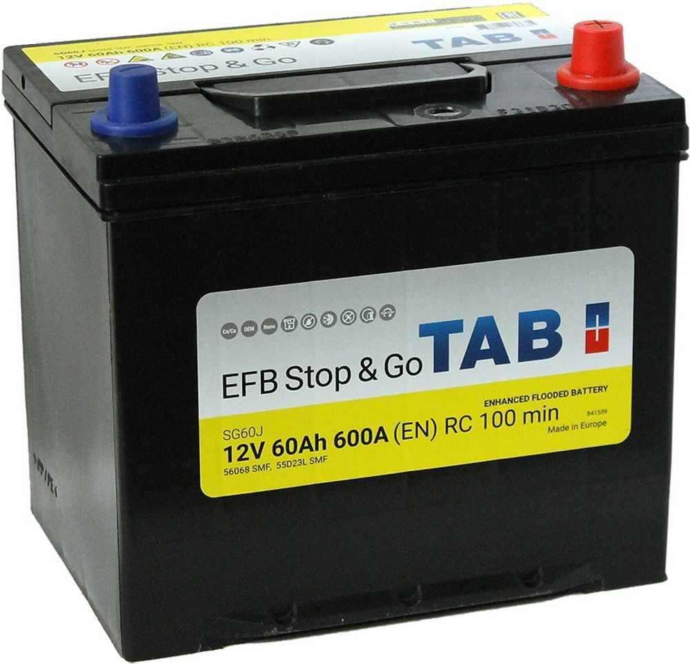 TAB POLAR JIS EFB Stop&amp;Go 6CT- 60 аккумулятор