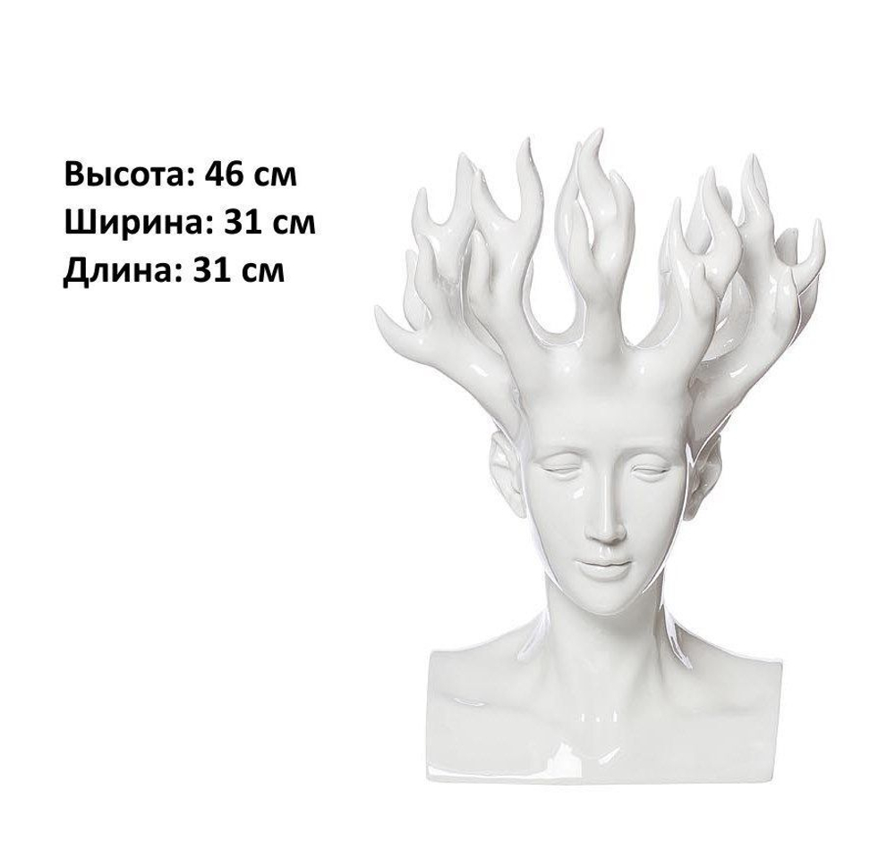 Статуэтка Garda Decor "Фантазия" белая E1063
