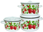 Набор кастрюль "Клубничная поляна"