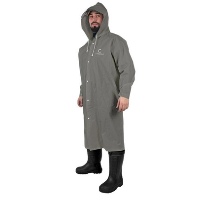 Плащ дождевик Следопыт, плотный EVA, с козырьком на капюшоне и чехлом, цв. серый