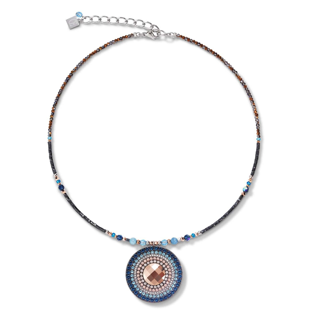 Колье Coeur de Lion Montana 5035/10-0735 цвет голубой, бежевый
