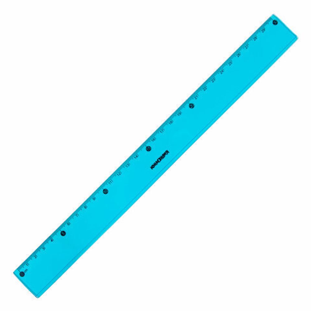 Линейка пластиковая 30 см ЮНЛАНДИЯ "Color", тонированная, ассорти, 210754