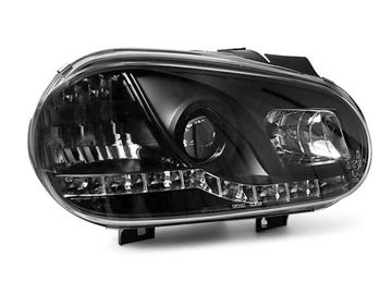 Передние фары VW Golf 4 daylight black
