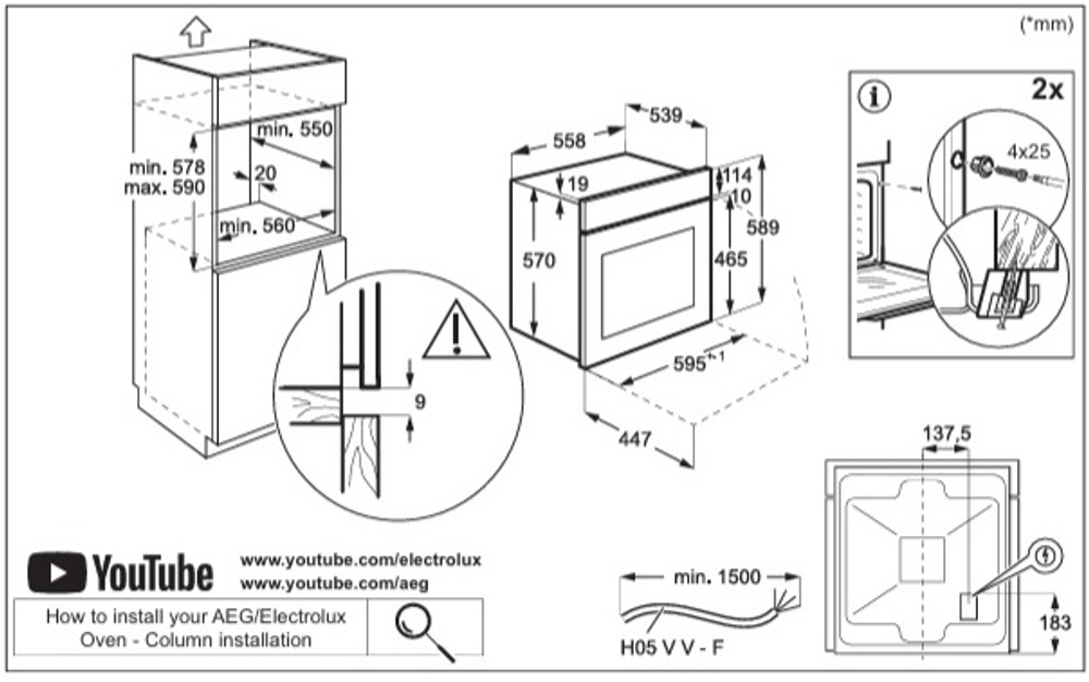Электрический духовой шкаф Electrolux EOF5H50BX