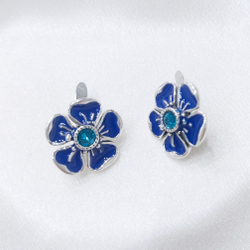 "Грейси" серьги в серебряном покрытии из коллекции "Ботаника" от Jenavi с английским замком