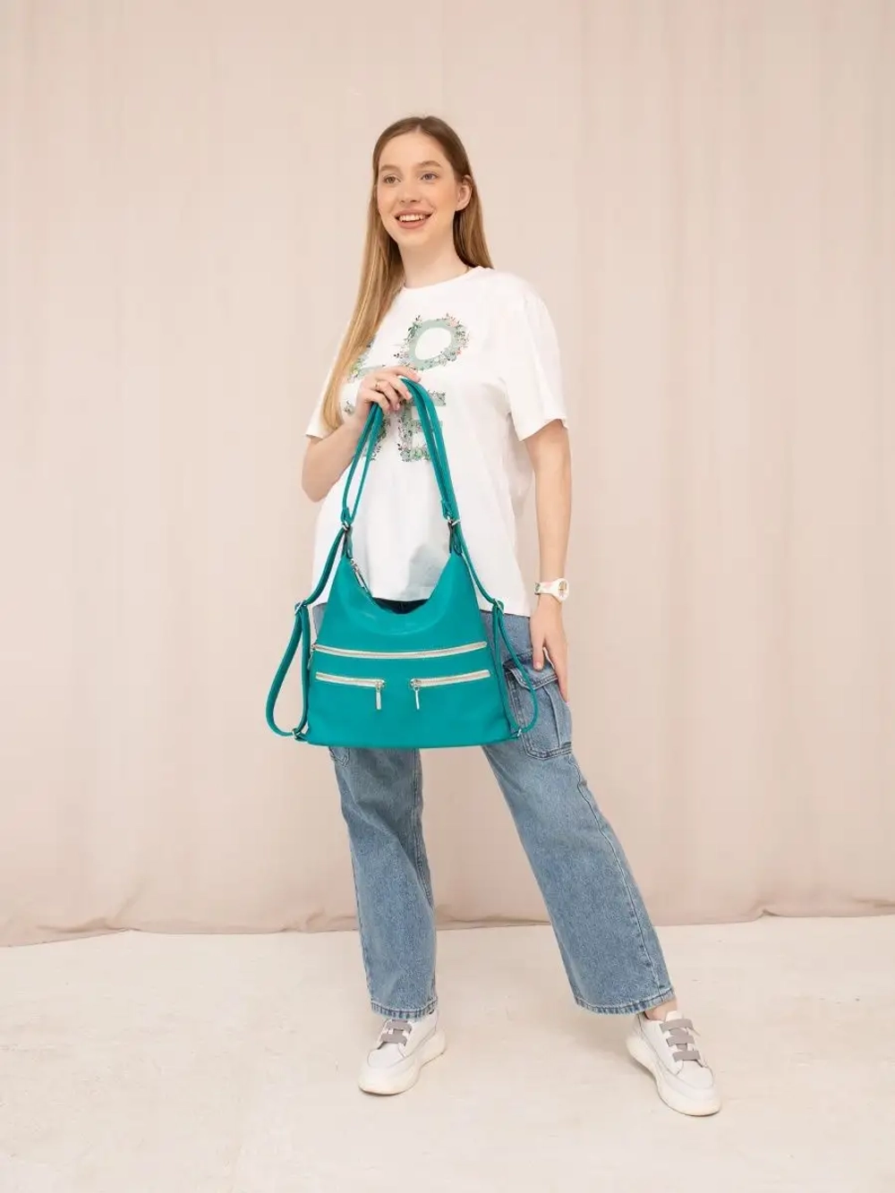 Сумка рюкзак через плечо большая трансформер