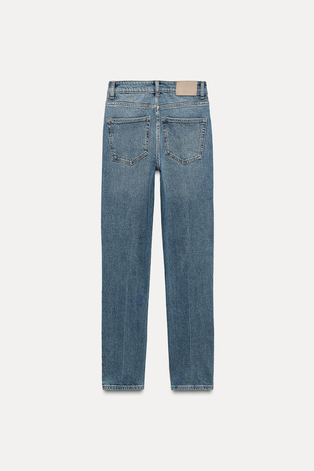 ZARA ДЖИНСЫ SKINNY С ВЫСОКОЙ ПОСАДКОЙ — ZW COLLECTION, ЛИНЯЛЫЙ СИНИЙ