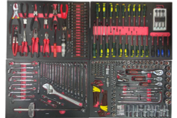 Набор ложементов GWA-255B с инструментом, 255 предметов, 4 ложемента, 550x390x30мм, Great Wolf