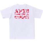 A Bathing Ape Abc Camo College Ats Tee белый красный
