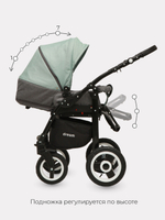 Коляска DREAM  (BartPlast) 04 серый-мятный