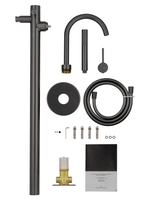 Смеситель для ванны напольного монтажа WONZON & WOGHAND STICK, Темный графит (WW-88649017-BGM)