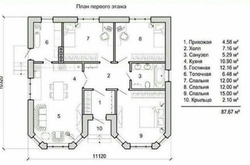 Проект Дома 87,67 кв. м К-110