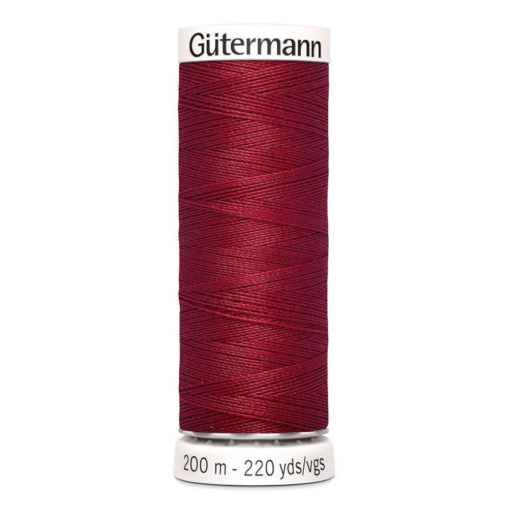 01 Нить Sew-All 100/200 м для всех материалов, 100% полиэстер Gutermann 748277 (367 т.красный)