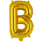 Шар фольгированный Буква В 35 см (Золотой)