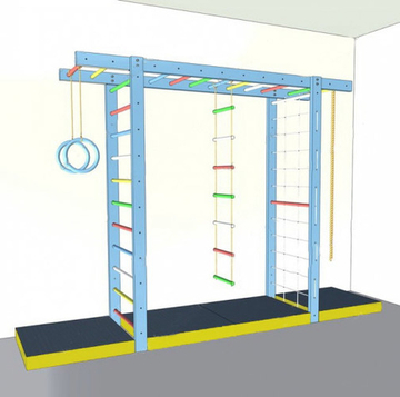 Спортивный пристенный комплекс "Памир Плюс 2"- Цветной