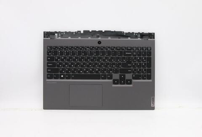 Верхняя панель с клавиатурой (топкейс) для ноутбука Lenovo Legion 5P-15IMH05H / ARH05H с подсветкой, серая , раскладка - русская (5CB0Y99308)