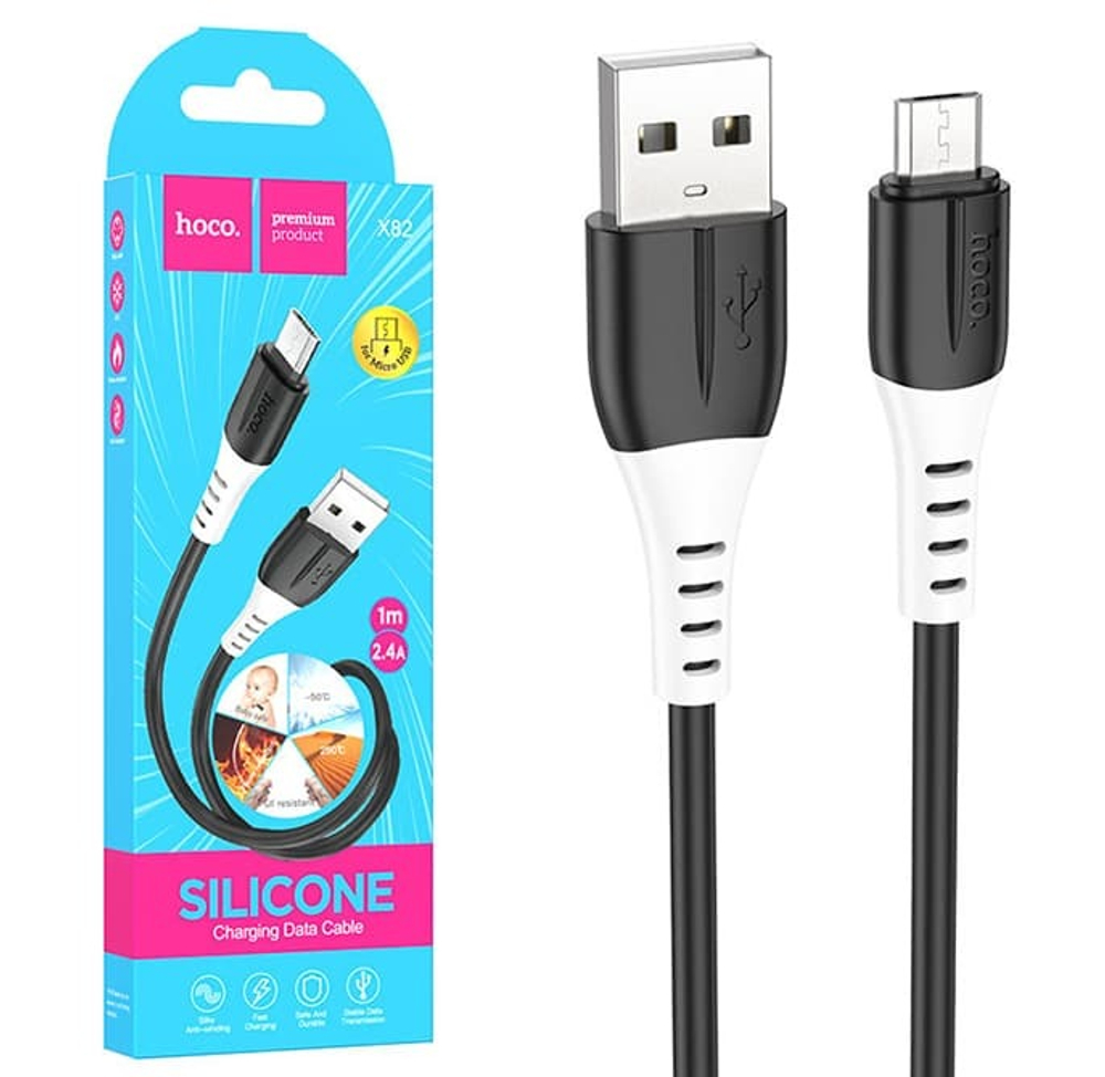 Кабель USB - Micro HOCO X82 (черный) 1м