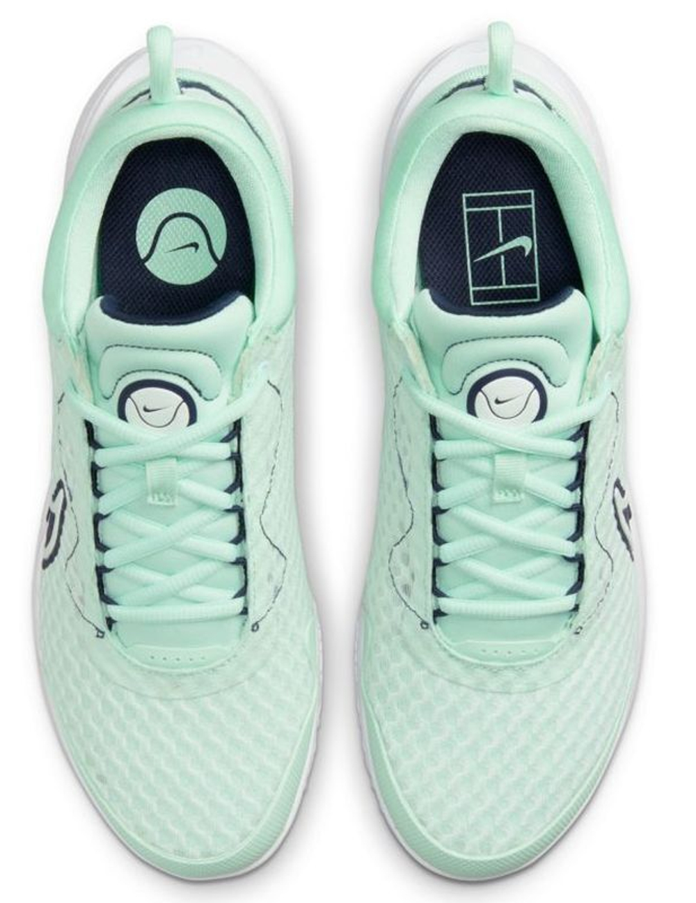 Женские Кроссовки теннисные Nike Zoom Court Pro - mint foam/obsidian white