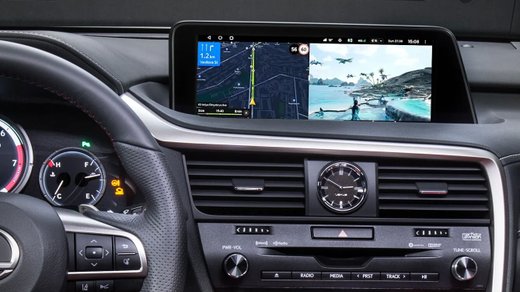 Мультимедиа блок с навигацией для Lexus RX200t, RX300, RX350, RX450h 2015-2019 AL20 (штатный экран 12.3") - Radiola RDL-LEX-H на Android 10, 8Гб+128Гб, CarPlay, 4G SIM-слот