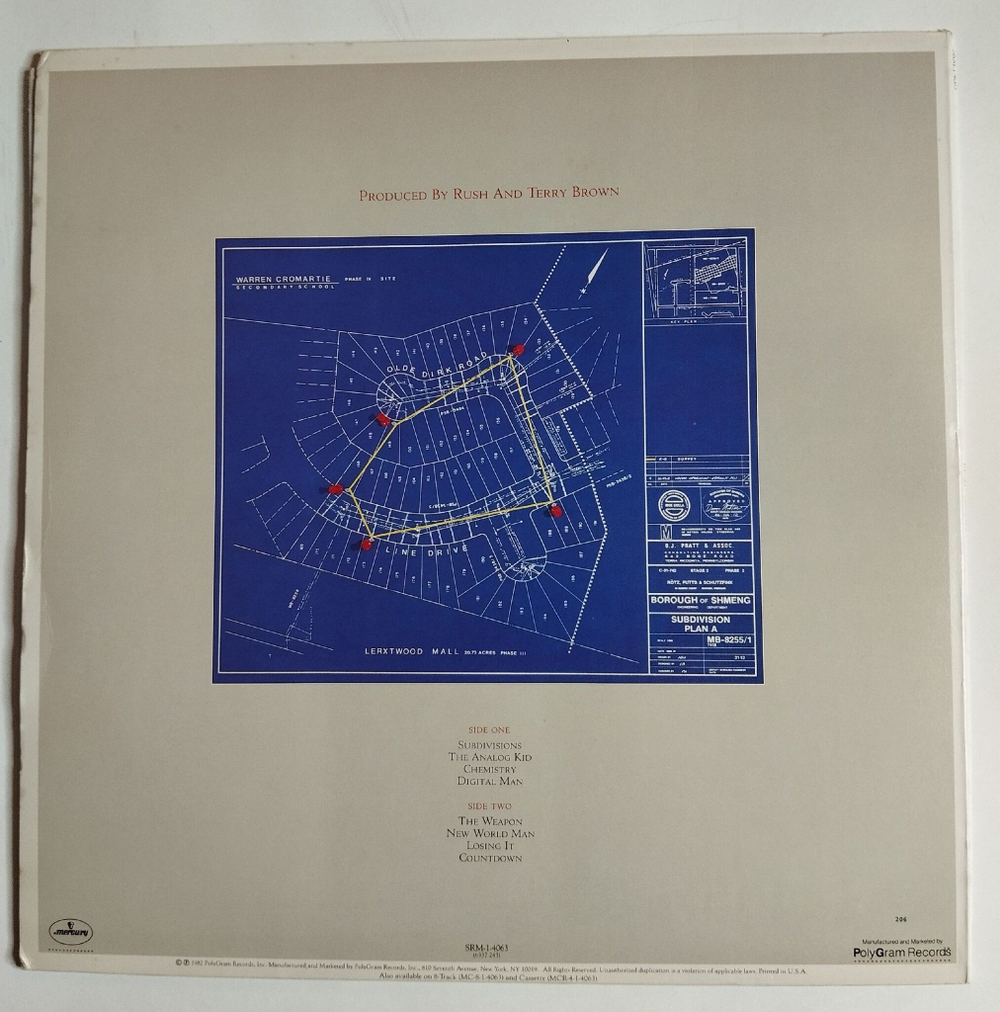 Винтажная виниловая пластинка LP Rush Signals (USA 1982)
