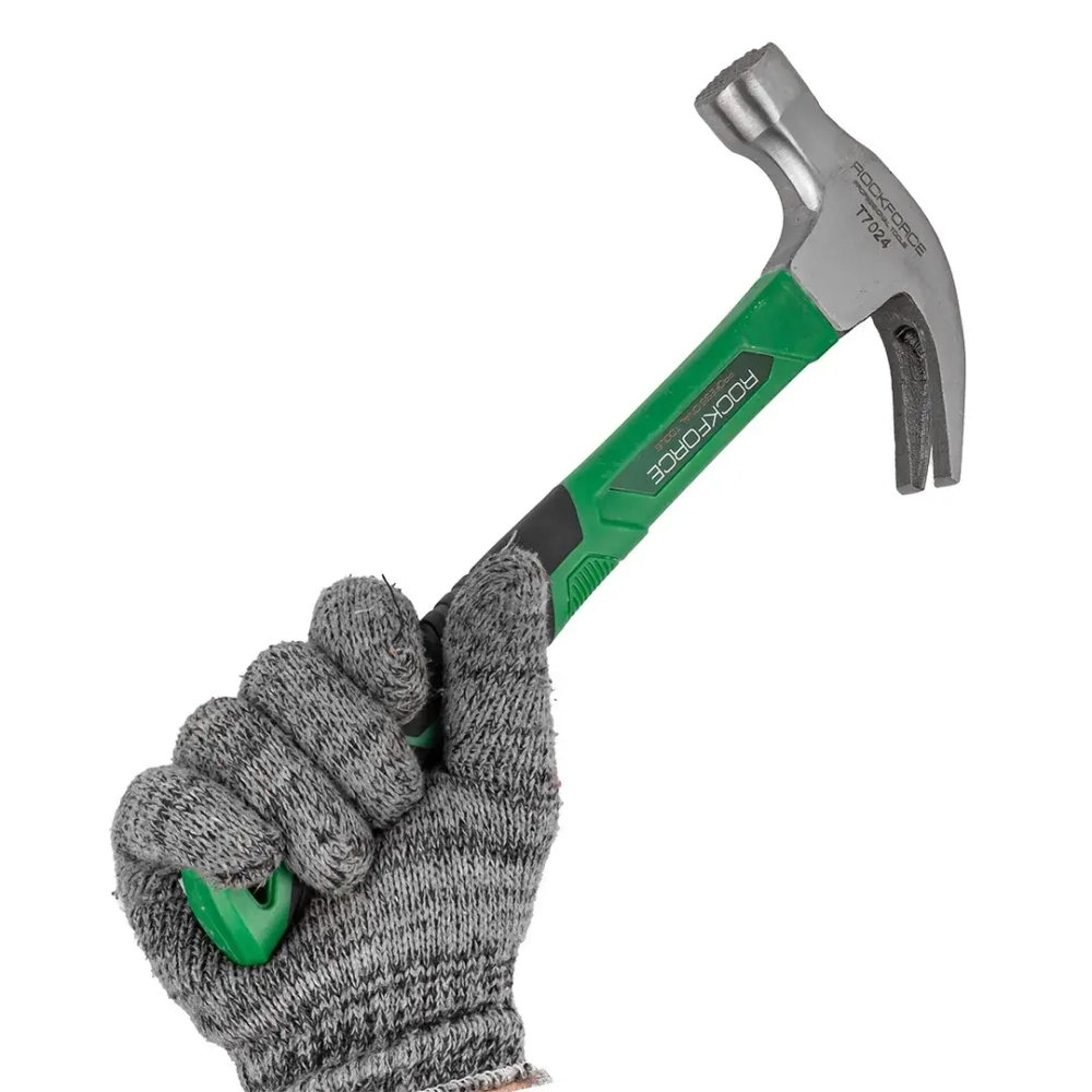 Молоток-гвоздодер с магнитным держателем гвоздя 680гр. RockForce RF-T7024