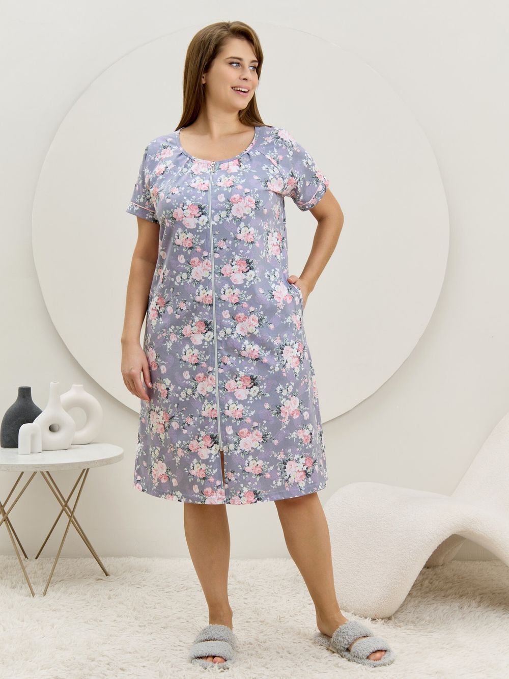 Халат Флэр Виотекс СЕРО-ГОЛУБОЙ