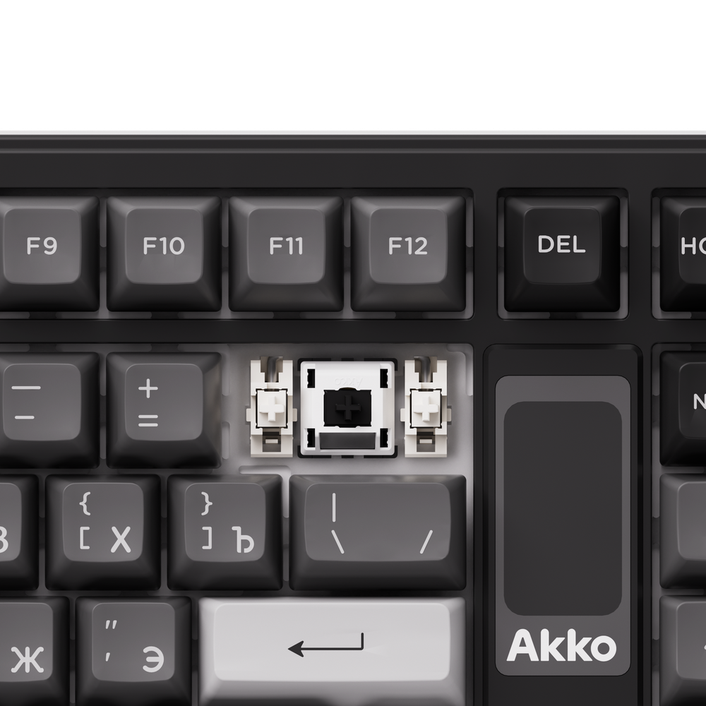 AKKO 5098B, Black&Sliver with Screen 3 Modes RGB Hot Swap V3 Piano Pro switches,ASA profile keycap