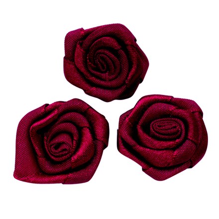 К-9080 Цветок пришивной 3см, цв.бургундский