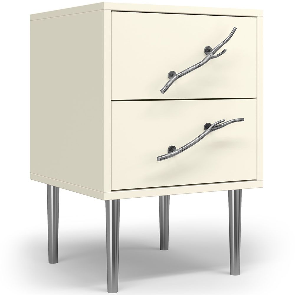 Тумба Арт Колор matte Стайл Сильвер Кремовый белый матовый