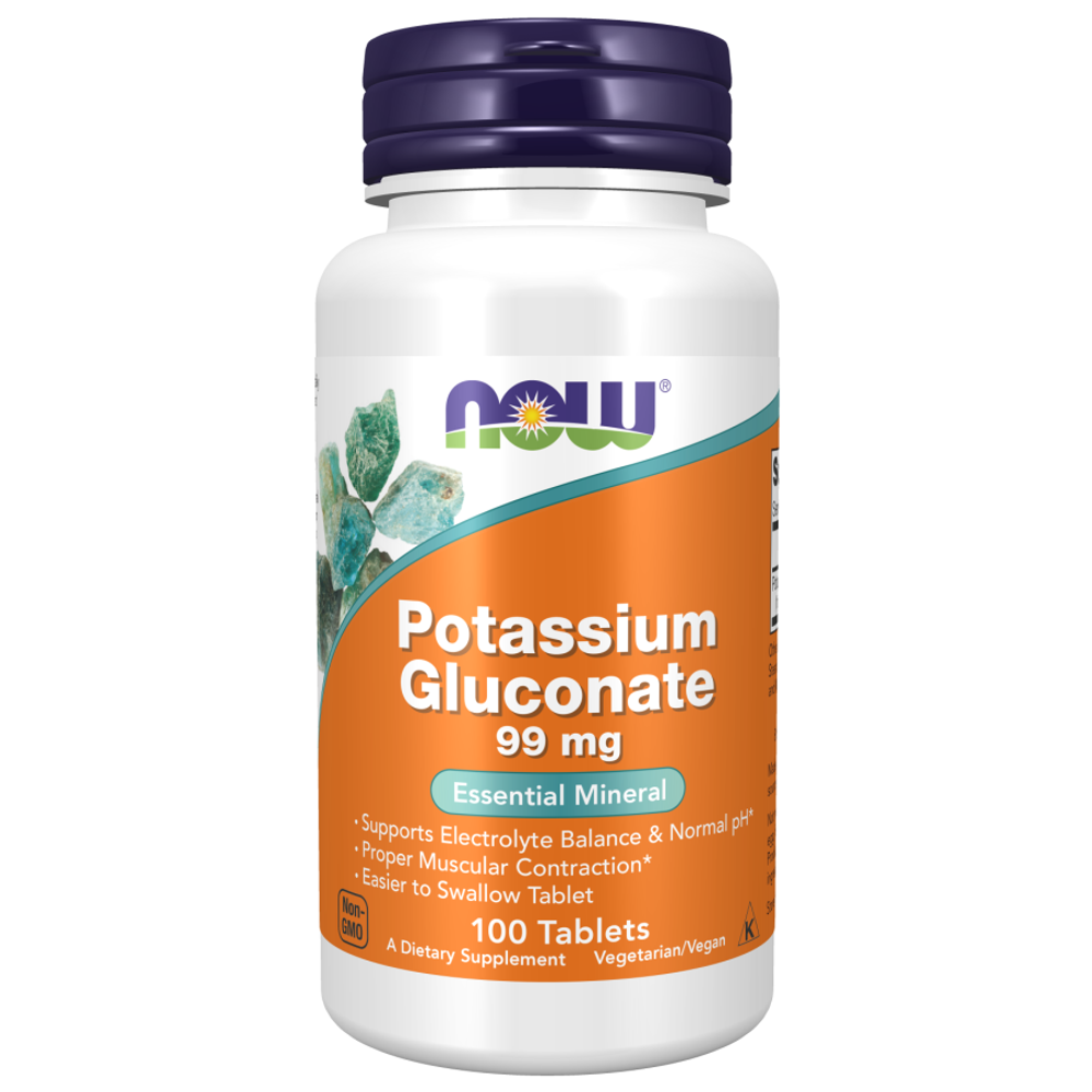 Potassium Gluconate 99 mg 100 tab (Now)