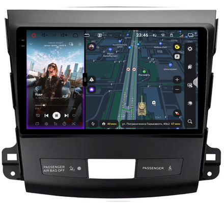 Магнитола для Mitsubishi Outlander XL, Peugeot 4007, Citroen C-Crosser - Redpower 85056 PRO/PROmax ТОП звук, 2K QLED, Android 14, CarPlay, 4G SIM-слот