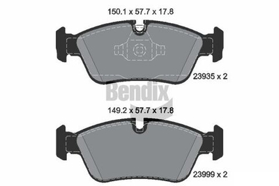 BENDIX Braking - BPD1307-BEN - Brake Pad Set, disc brake