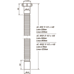 Гибкая труба 1 1/2*40 L-1250мм АC-10122
