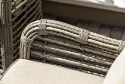 "Ницца" лаунж-зона из искусственного ротанга, цвет серый