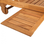 Шезлонг деревянный с матрасом Tagliamento Condao, натуральный, синий