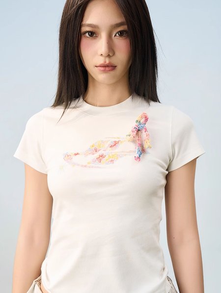 Женская футболка HARSHandCRUEL WMNS "Flowers" Crop Tee