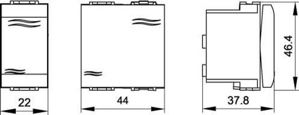 Выключатель, белый, 2мод. DKC