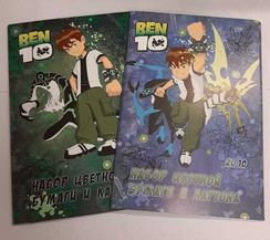 Бумага цветная и картон 10 цветов 20 листов листов Папка А4