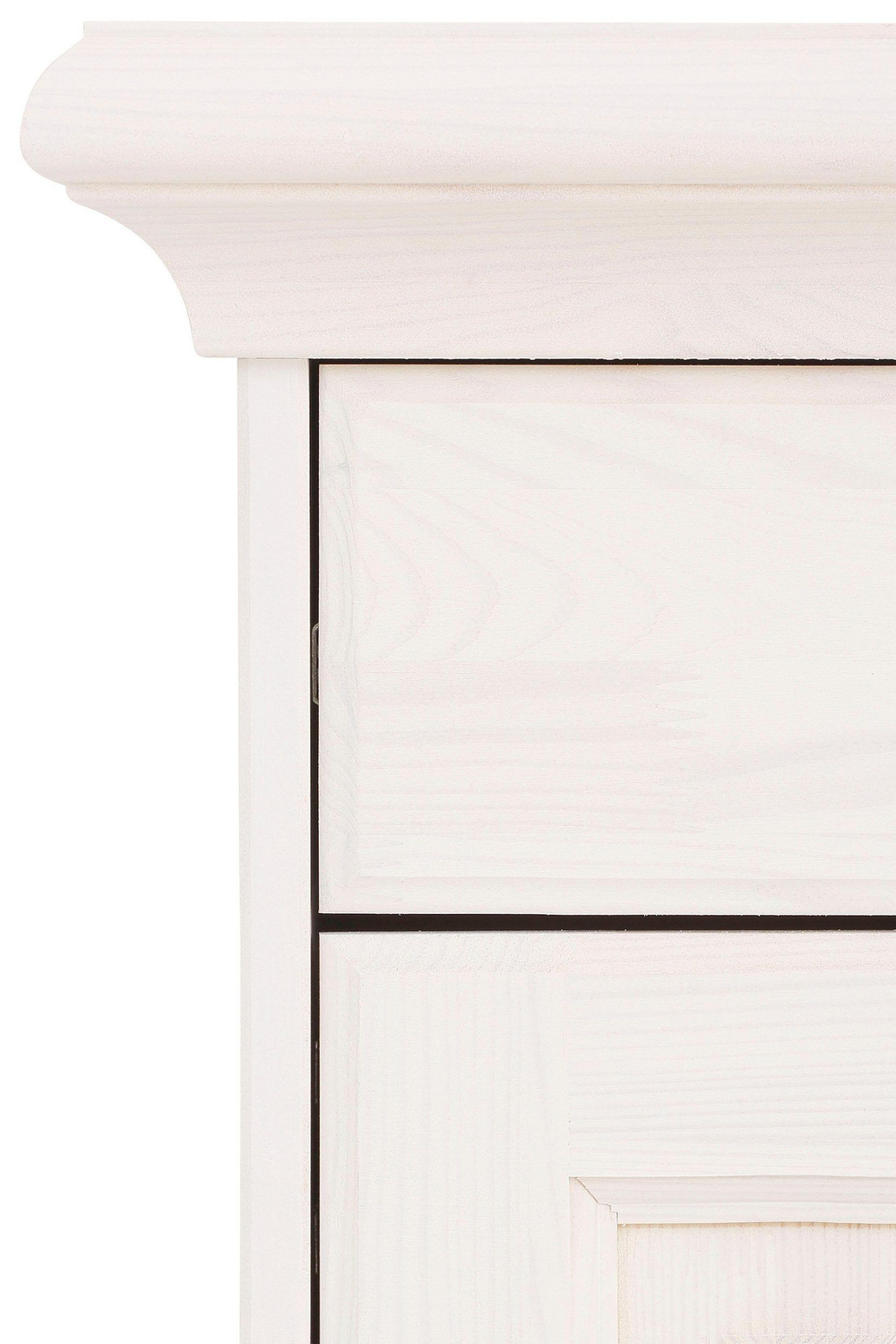 Тумба прикроватная 35х50х52, напольная с ящиком для одежды и дверцей, массив сосны, белый, Dipriz