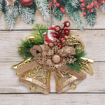 Украшение подвесное «Колокольчик с ягодами» 18*14 см, шампань