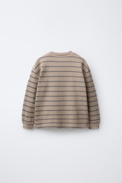 ZARA ПИЖАМА В ПОЛОСКУ, РЫЖЕВАТО-КОРИЧНЕВЫЙ