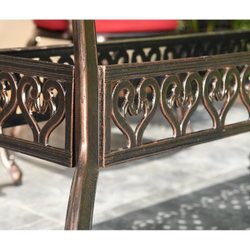 Обеденная группа из литого алюминия стол Древний путь(185х100) + 6 кресел Джунген (7 предметов)