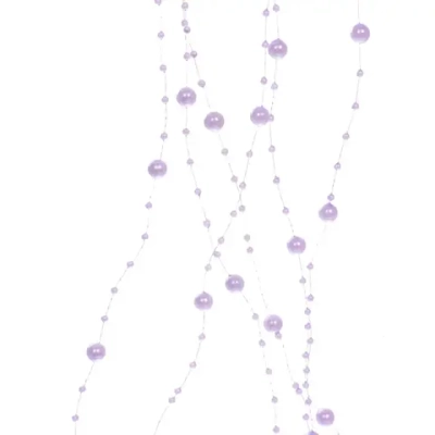 Бусы на ёлку 2м «Роса» d-7,5мм, Лаванда