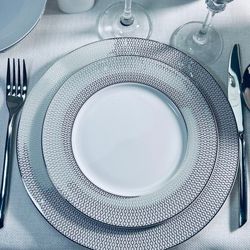 Lenardi 145-558 Набор из 6 тарелок 22см СЕВИЛЬЯ СЕРЕБРО в под.уп.(х10)Костяной фарфор