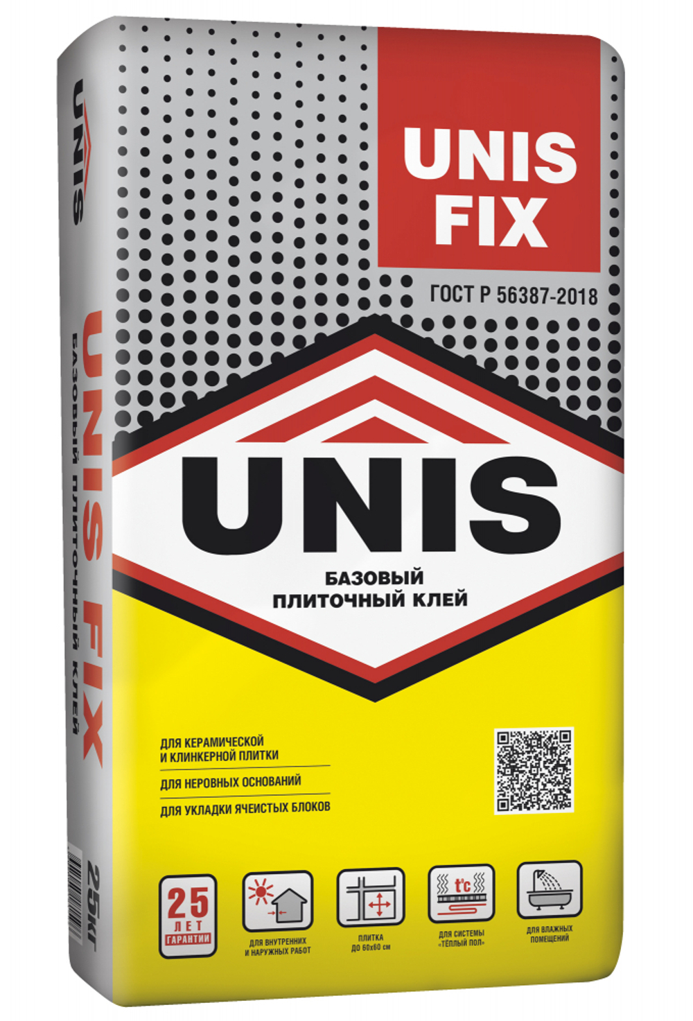 Клей UNIS FIX для керамической плитки  25кг