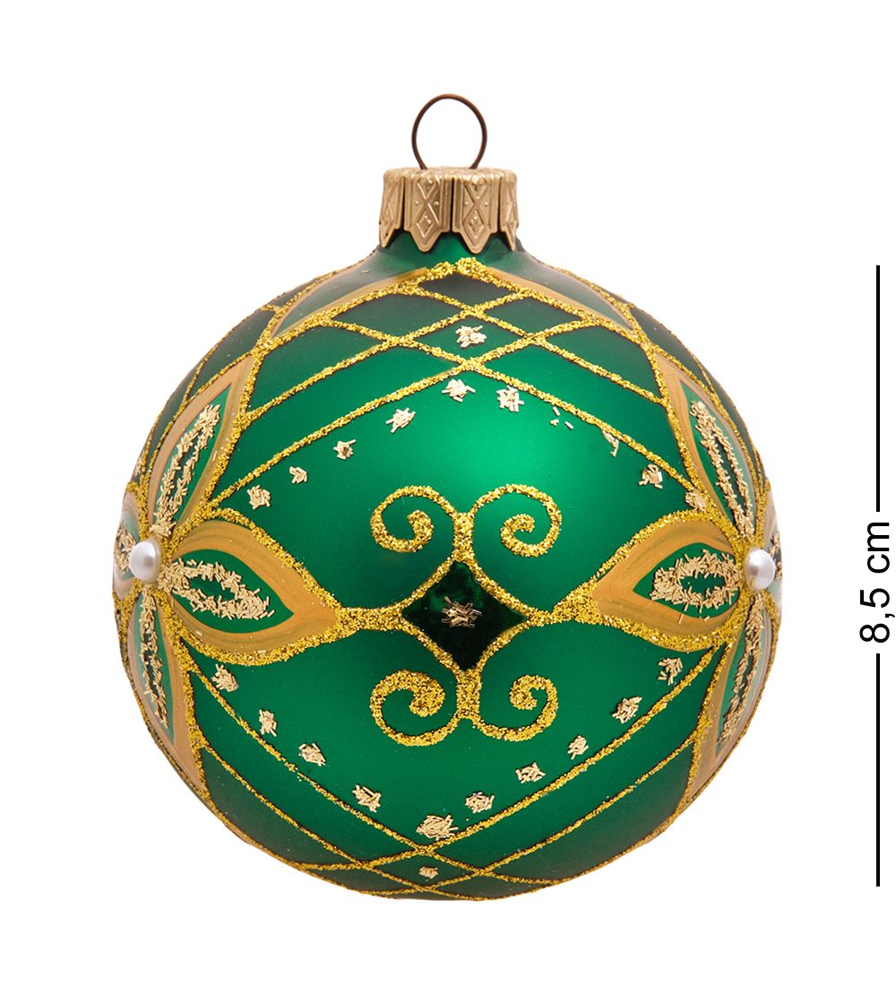 Элита НФШ-1567/1 Ел.украшение Шар «Зимний праздник» зеленый 80 мм