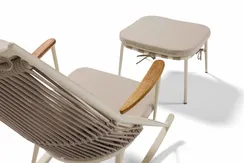 Кресло-качалка плетеное с пуфом X-Type, 