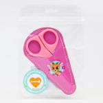 5296245 Детские, безопасные, маникюрные ножницы «Оленёнок», цвет розовый